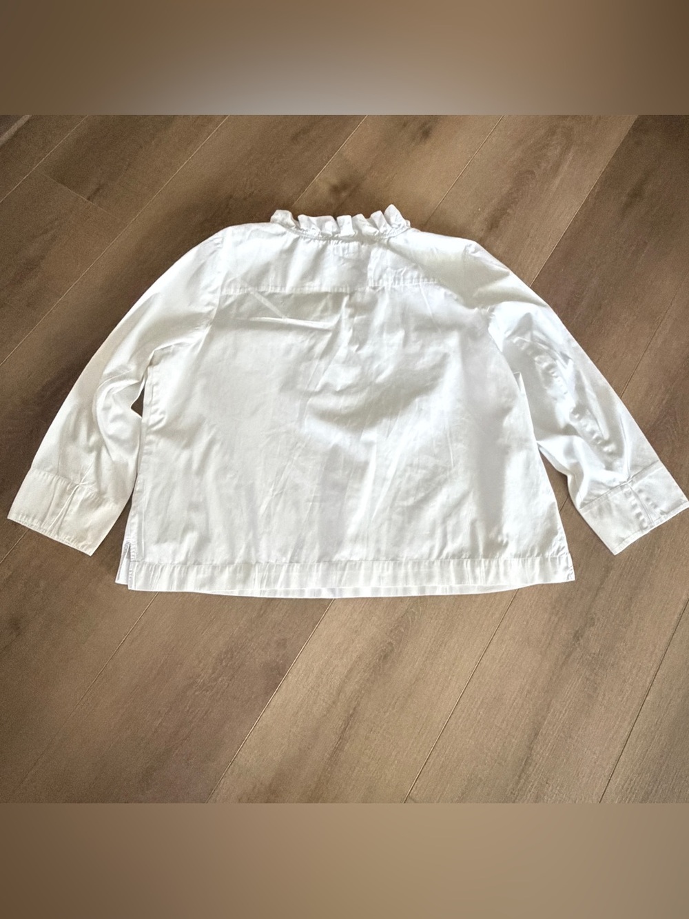 Vineyard Vines White Cotton Top Tunic Women 2X Split Slve Beachy Coastal Cruise - Picture 3 of 9